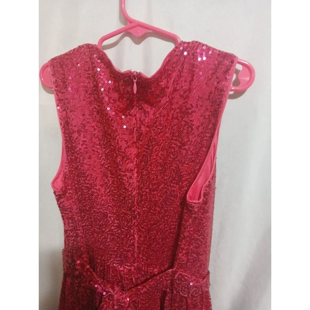 Grace Karin Girls Sequin Dress Sleeveless Prom Party Formal Red Size 12 Year